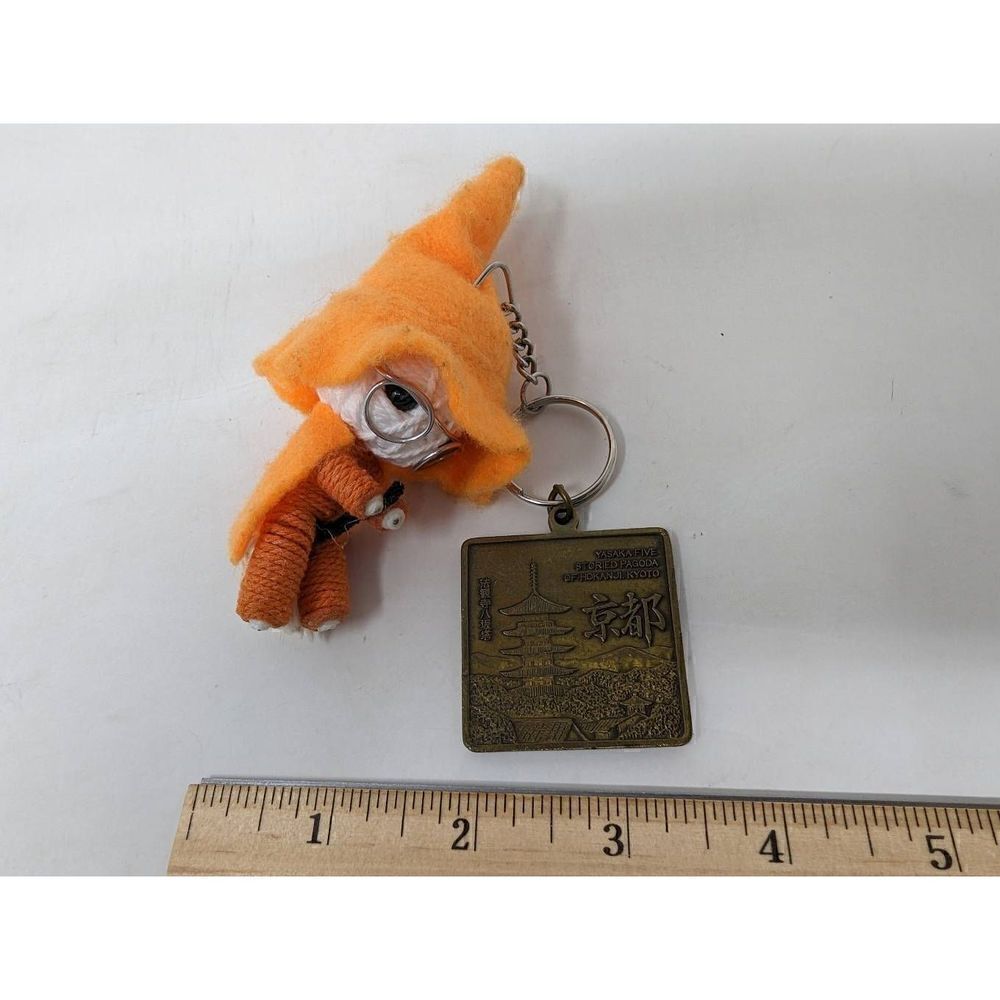 JAPAN YASAKA FIVE PAGODA KYOTO NIJO CASTLE CROCHET WITCH KEYCHAIN